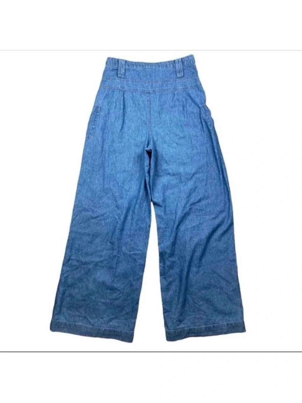 American Eagle high waisted wide leg pants with hidden button fly